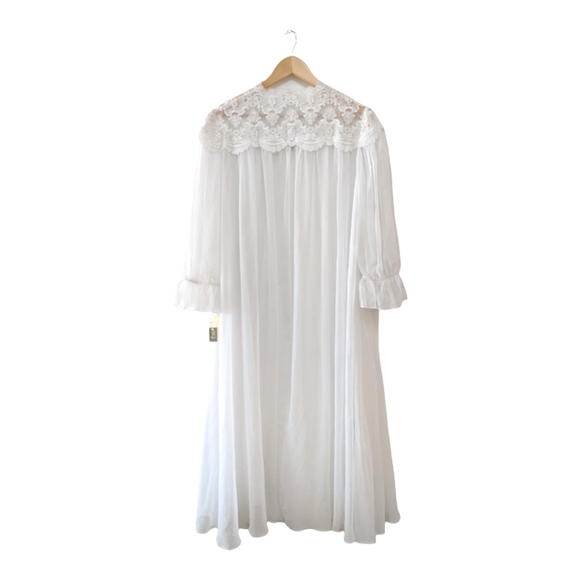 Fantasies By Morgan Taylor Intimate Sheer Robe in White, M - Picture 11 of 12